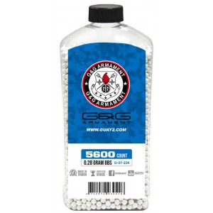 Шарики G&G 0,28 (5600 шт.,белые, бутылка) - G-07-234
